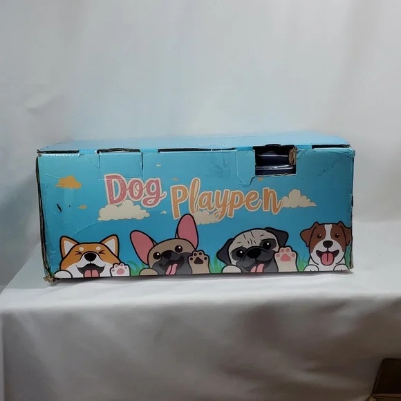 42x42 Inches Puppy Playpen with Cover&Dog Pads, Dog Playpen